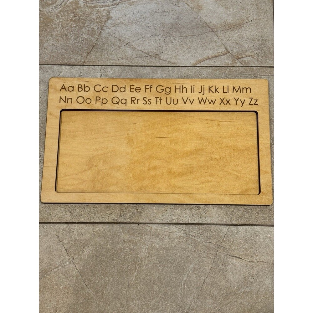 Wooden Writing Sand Tray Montessori Homeschool Letter Learning